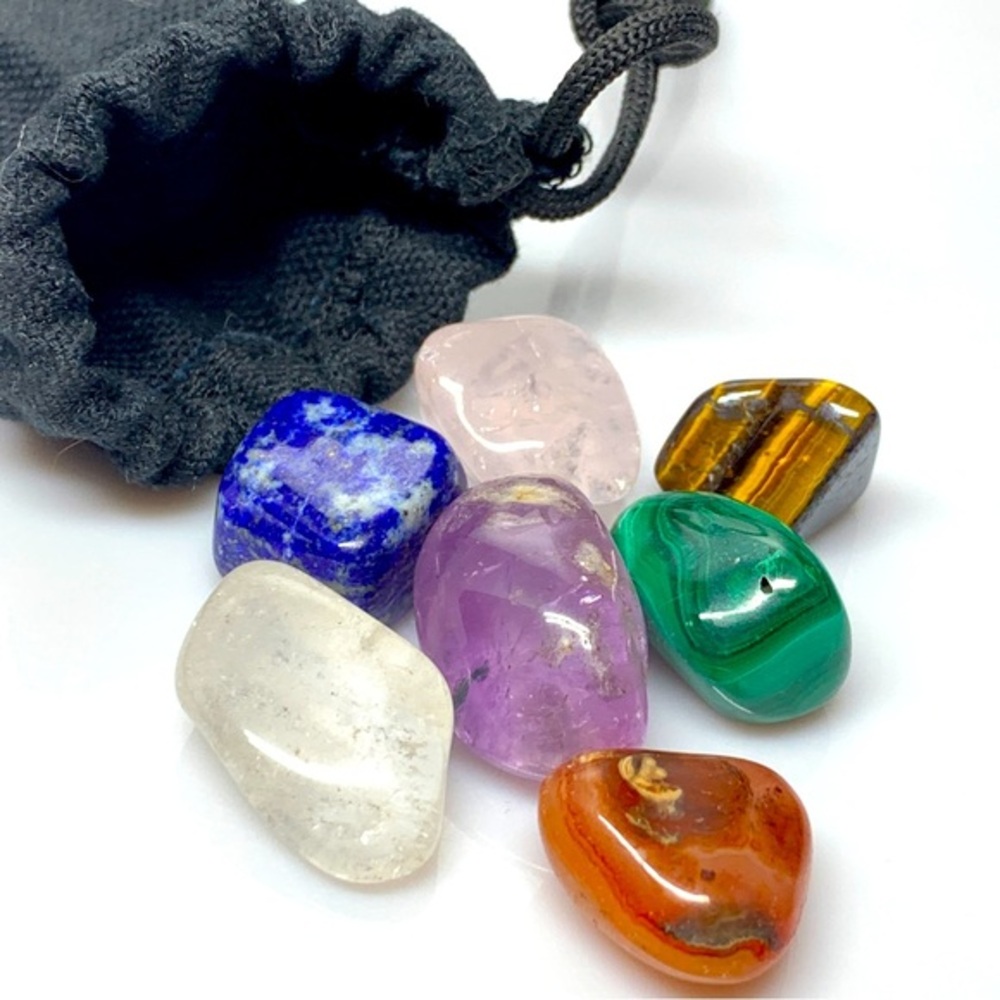 Chakra Tumble Crystals in Bag